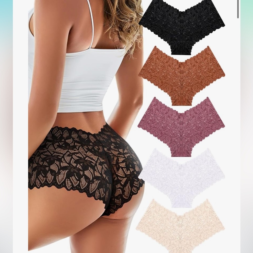 Variety lace panty set of 5 pairs sexy boyshort 420 ganja leaf print lingerie